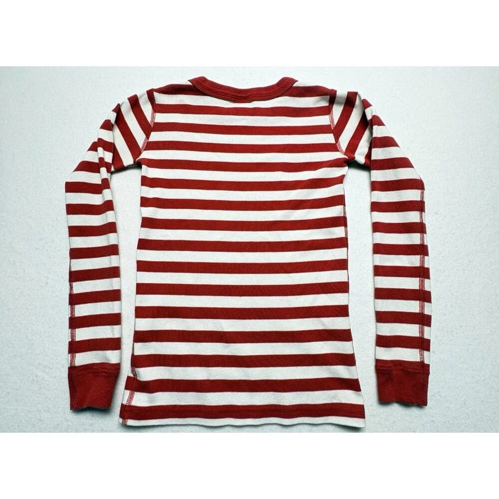 HANNA ANDERSON Girls Stripe‎ Long Sleeve Pullover Shirt Sz 10 Red White 28-11